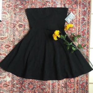 Express Strapless Black Mini Dress